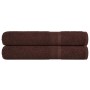 Zwei Handtücher aus 100% Baumwolle, braun, 100x200 cm, 600 g/m². von , Handtücher - Ref: Foro24-136770, Preis: 41,36 €, Rabat...