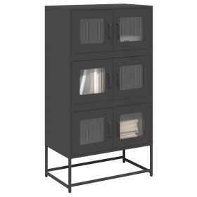 Schwarzer Stahlschrank 68x39x123 cm von , Sideboards - Ref: Foro24-853350, Preis: 130,69 €, Rabatt: %