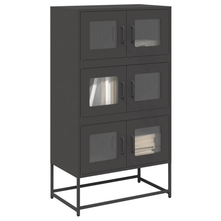 Black steel sideboard 68x39x123 cm by , Sideboards - Ref: Foro24-853350, Price: 130,69 €, Discount: %
