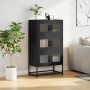 Black steel sideboard 68x39x123 cm by , Sideboards - Ref: Foro24-853350, Price: 130,69 €, Discount: %