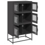 Black steel sideboard 68x39x123 cm by , Sideboards - Ref: Foro24-853350, Price: 130,69 €, Discount: %