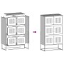 Black steel sideboard 68x39x123 cm by , Sideboards - Ref: Foro24-853350, Price: 130,69 €, Discount: %