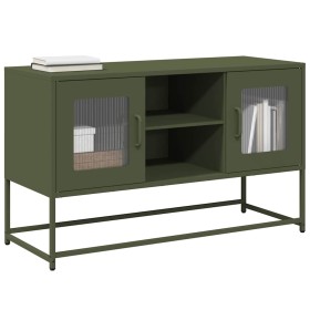 Fernsehmöbel aus olivgrünem Stahl, 100,5x39x60,5 cm. von , TV-Möbel - Ref: Foro24-853384, Preis: 93,00 €, Rabatt: %