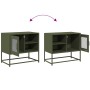 Fernsehmöbel aus olivgrünem Stahl, 68x39x60,5 cm. von , TV-Möbel - Ref: Foro24-853390, Preis: 79,29 €, Rabatt: %