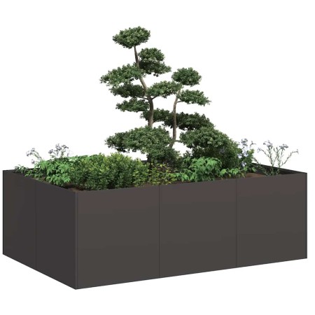 Jardinera de acero laminado en frío negro 120x80x40 cm von , Töpfe und Pflanzgefäße - Ref: Foro24-860745, Preis: 97,08 €, Rab...