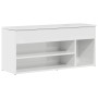 Banco zapatero madera de ingeniería blanco brillo 102x30,5x45cm von , Schuhregale und Schuhorganisatoren - Ref: Foro24-861149...
