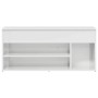 Banco zapatero madera de ingeniería blanco brillo 102x30,5x45cm von , Schuhregale und Schuhorganisatoren - Ref: Foro24-861149...