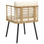 Garden armchairs with cushions 2 units synthetic natural rattan by , Garden chairs - Ref: Foro24-3328657, Price: 189,74 €, Di...