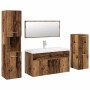 Juego de muebles de baño 5 piezas madera ingeniería envejecida de , Muebles de baño - Ref: Foro24-3328913, Precio: 458,55 €