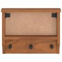 Wandgarderobe SANDNES 45x12x35 cm Massivholz Kiefer von , Hut- und Garderobenständer - Ref: Foro24-4010451, Preis: 26,11 €, R...