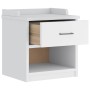 Banco de recibidor SANDNES madera maciza pino blanco 45x40x50cm von , Bänke für Hallen und Lager - Ref: Foro24-4010447, Preis...