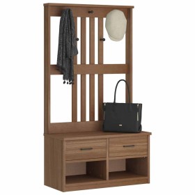 Eingangsgarderobe SANDENS aus massivem Kiefernholz 87x40x159,5cm von , Bänke für Hallen und Lager - Ref: Foro24-4010491, Prei...