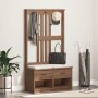 Perchero de entrada SANDENS madera maciza de pino 87x40x159,5cm de , Bancos para recibidores y almacenamiento - Ref: Foro24-4...