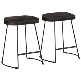 Bar stools 46x38x52 cm solid mango wood by , Kitchen stools - Ref: Foro24-4013529, Price: 83,84 €, Discount: %