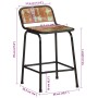Bar stools 2 units 46x35.5x70 solid recycled wood by , Kitchen stools - Ref: Foro24-4013536, Price: 109,71 €, Discount: %