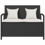 Banco de almacenamiento jardín con cojín ratán sintético negro von , Gartenbänke - Ref: Foro24-4104211, Preis: 178,50 €, Raba...