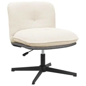 Silla de oficina giratoria tejido imitación lana rizada crema de , Sillas - Ref: Foro24-4105384, Precio: 118,93 €, Descuento: %