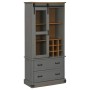 Vinoteca HALDEN con botelleros y puerta corredera gris pino von , Wein- und Spirituosenschränke - Ref: Foro24-4018435, Preis:...