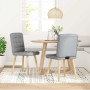 Drehstühle für Esszimmer, 2 Stück, hellgraues Stoffgewebe. von , Essstühle - Ref: Foro24-4101091, Preis: 106,42 €, Rabatt: %