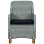 Garden dining set 9 pieces and light gray synthetic rattan cushions by vidaXL, Garden sets - Ref: Foro24-3060176, Price: 1,00...
