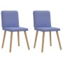 Sillas de comedor 2 uds tela azul jeans de , Sillas de comedor - Ref: Foro24-4101154, Precio: 104,44 €, Descuento: %