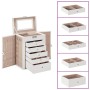 6-stufiger Schmuckkasten mit Spiegel und Schloss in Weiß von , Schmuckständer - Ref: Foro24-4103564, Preis: 64,06 €, Rabatt: %