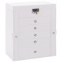 6-stufiger Schmuckkasten mit Spiegel und Schloss in Weiß von , Schmuckständer - Ref: Foro24-4103564, Preis: 64,06 €, Rabatt: %