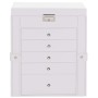 6-stufiger Schmuckkasten mit Spiegel und Schloss in Weiß von , Schmuckständer - Ref: Foro24-4103564, Preis: 64,06 €, Rabatt: %