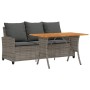 Sofá jardín de 3 plazas con cojín y mesa gris ratán sintético by , Outdoor sofas - Ref: Foro24-4103856, Price: 309,93 €, Disc...