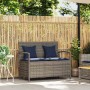 Banco de jardín con almacenaje y cojín gris ratán sintético by , garden benches - Ref: Foro24-4104218, Price: 253,33 €, Disco...