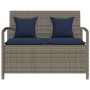 Banco de jardín con almacenaje y cojín gris ratán sintético by , garden benches - Ref: Foro24-4104218, Price: 253,33 €, Disco...