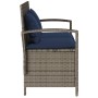 Banco de jardín con almacenaje y cojín gris ratán sintético by , garden benches - Ref: Foro24-4104218, Price: 253,33 €, Disco...