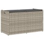 Banco de almacenaje con cojín gris claro 100 cm ratán sintético by , garden benches - Ref: Foro24-4104065, Price: 153,05 €, D...