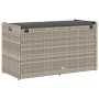 Banco de almacenaje con cojín gris claro 100 cm ratán sintético by , garden benches - Ref: Foro24-4104065, Price: 153,05 €, D...