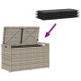 Banco de almacenaje con cojín gris claro 100 cm ratán sintético by , garden benches - Ref: Foro24-4104065, Price: 153,05 €, D...