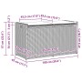 Banco de almacenaje con cojín gris 100 cm ratán sintético by , garden benches - Ref: Foro24-4104067, Price: 136,14 €, Discoun...