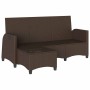 Sofá de jardín reclinable con cojines en forma de L marrón de , Sofás de exterior - Ref: Foro24-4108239, Precio: 289,76 €, De...