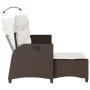 Sofá de jardín reclinable con cojines en forma de L marrón de , Sofás de exterior - Ref: Foro24-4108239, Precio: 289,76 €, De...