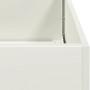 Pflanzgefäß aus kaltgewalztem Stahl in Weiß 80x80x40 cm von , Töpfe und Pflanzgefäße - Ref: Foro24-860739, Preis: 87,94 €, Ra...