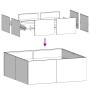 Pflanzgefäß aus schwarzem Stahl 80x80x30 cm von , Töpfe und Pflanzgefäße - Ref: Foro24-860801, Preis: 76,02 €, Rabatt: %