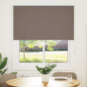 Estor Enrollable Opaco Color Café 140x130 cm Tela Ancho 136,6cm by , Blinds and blinds - Ref: Foro24-4010980, Price: 29,56 €,...