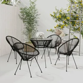 Garten-Essgruppe 5-teilig aus schwarzem PVC-Rattan von vidaXL, Gartensets - Ref: Foro24-3060280, Preis: 495,98 €, Rabatt: %