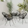 Garten-Essgruppe 5-teilig aus schwarzem PVC-Rattan von vidaXL, Gartensets - Ref: Foro24-3060280, Preis: 495,98 €, Rabatt: %