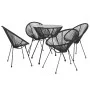 Garten-Essgruppe 5-teilig aus schwarzem PVC-Rattan von vidaXL, Gartensets - Ref: Foro24-3060280, Preis: 495,98 €, Rabatt: %