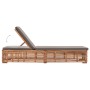 Tumbona con cojín madera maciza de teca gris oscuro de vidaXL, Tumbonas - Ref: Foro24-316038, Precio: 200,81 €, Descuento: %
