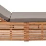 Dunkelgraue massive Teakholzliege mit Kissen von vidaXL, Liegen - Ref: Foro24-316038, Preis: 255,87 €, Rabatt: %