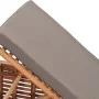 Dunkelgraue massive Teakholzliege mit Kissen von vidaXL, Liegen - Ref: Foro24-316038, Preis: 255,87 €, Rabatt: %