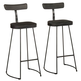 Barhocker 2 Stück schwarz 49x43x103 cm Massivholz Mango von , Küchenhocker - Ref: Foro24-4013515, Preis: 140,00 €, Rabatt: %