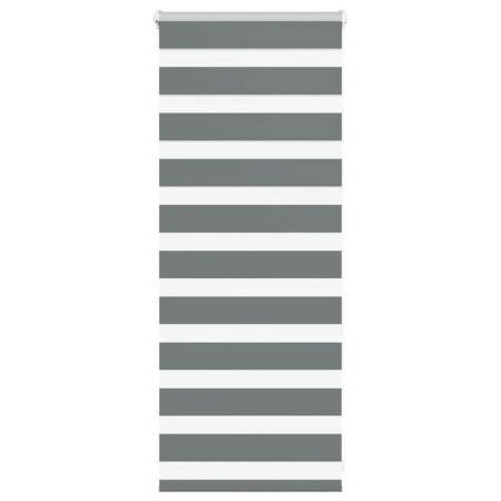 Dark gray zebra curtain 55x100cm, fabric width 50.9cm, made of polyester. by , Blinds and blinds - Ref: Foro24-4014096, Price...