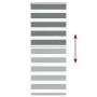 Dark gray zebra curtain 55x100cm, fabric width 50.9cm, made of polyester. by , Blinds and blinds - Ref: Foro24-4014096, Price...